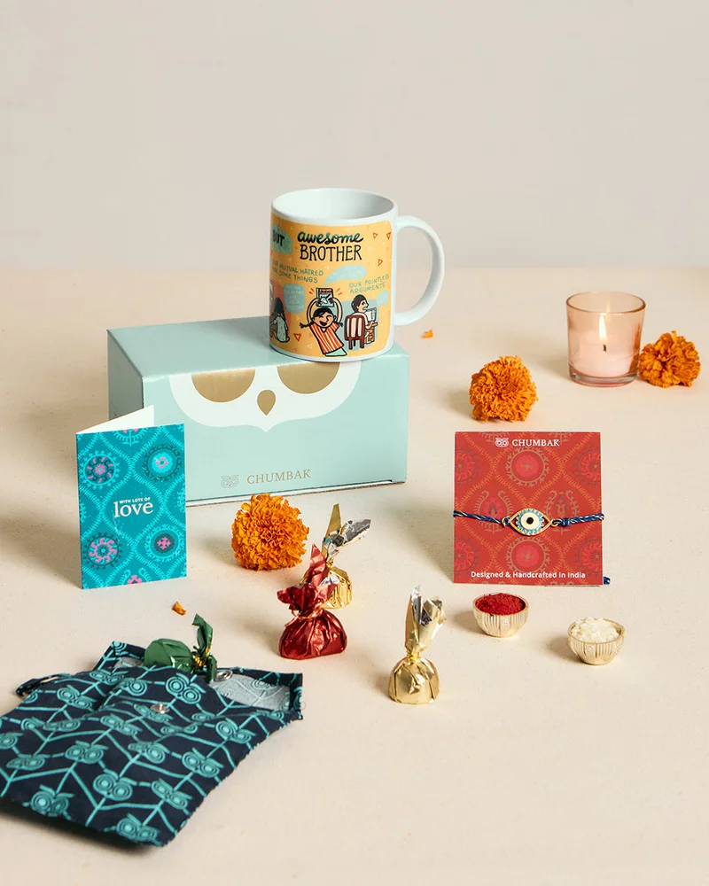 Chumbak Essentials Rakhi Gift Box - Set of 3 (For your Brother)